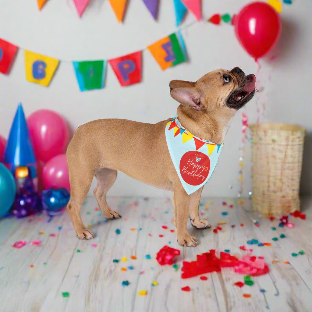 Happy Birthday Red Pet Bandana
