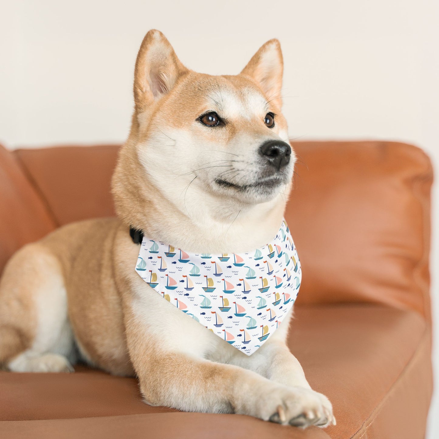 Sailboat Pet Bandana Collar
