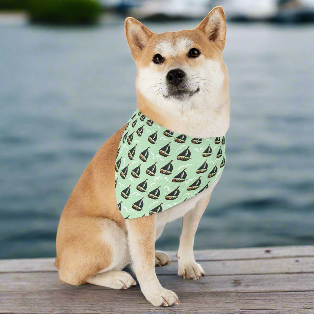 Sailboats Pet Bandana Collar