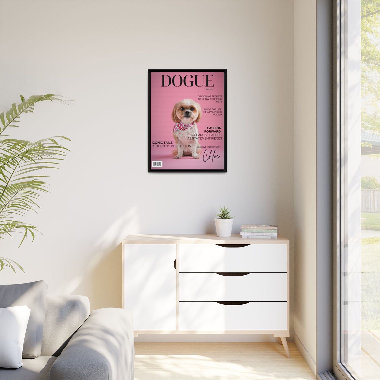 Dogue Magazine Pet Portrait – Personalized Pet Artwork by Pawsitively Quirky