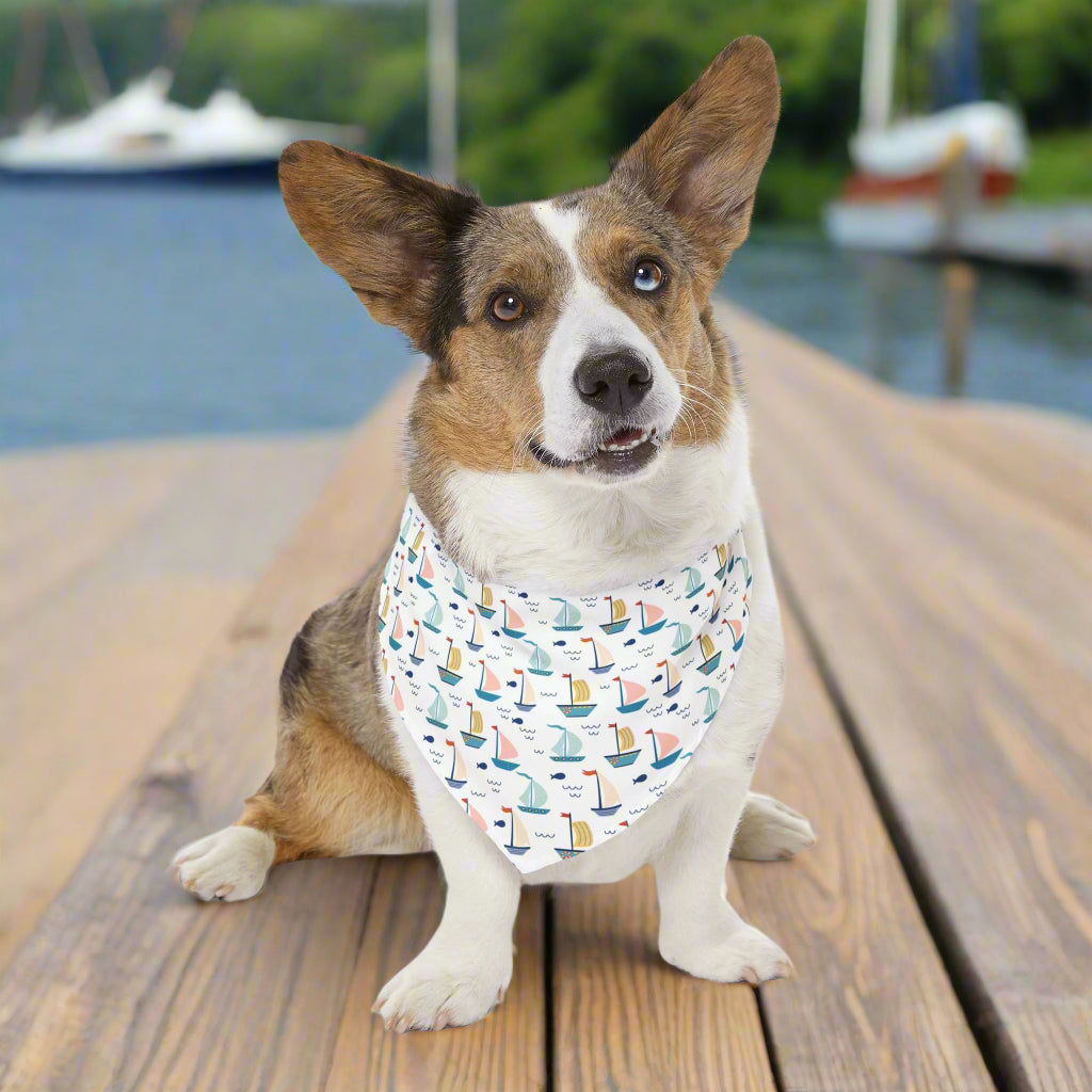Sailboat Pet Bandana Collar