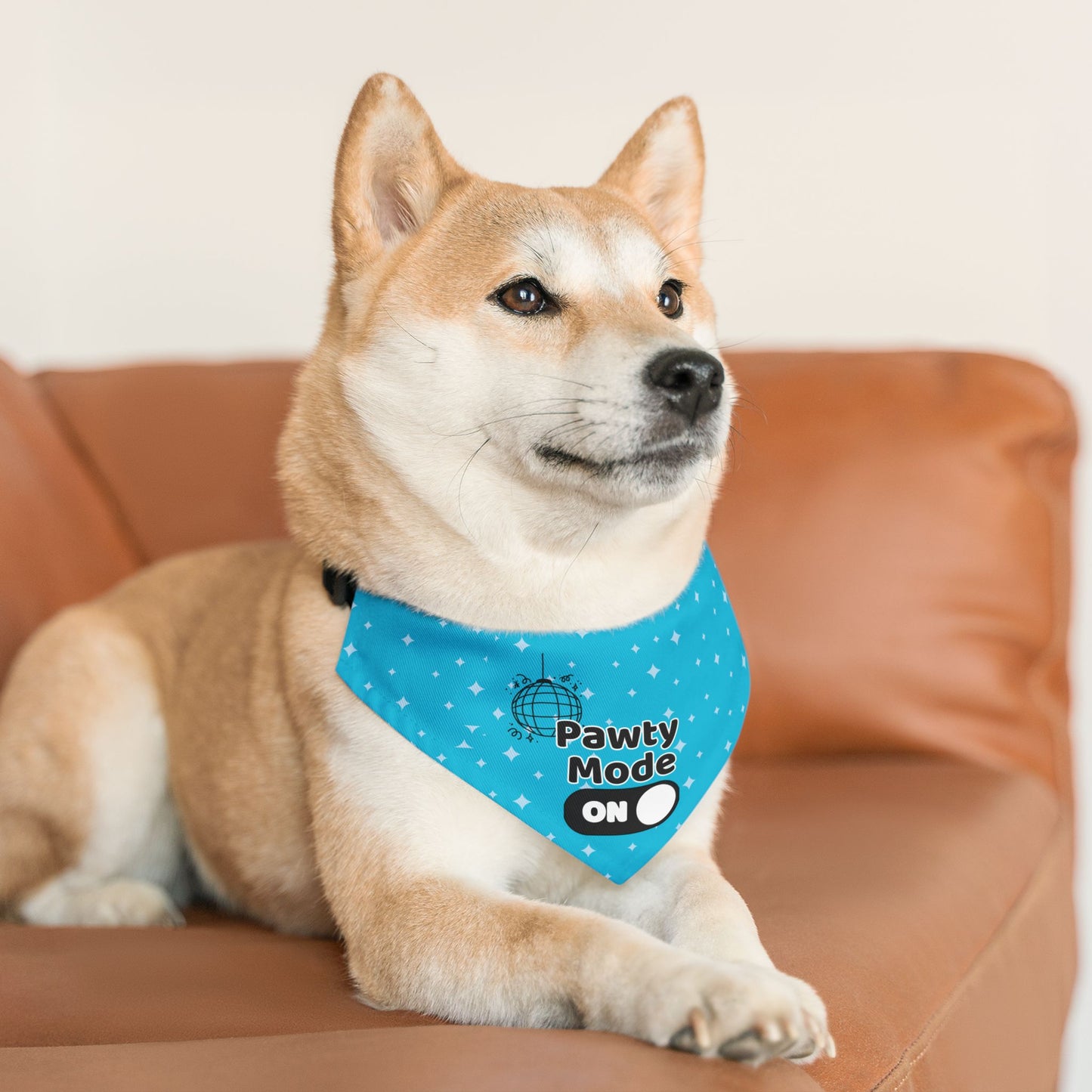 Pawty Mode On Pet Bandana Collar