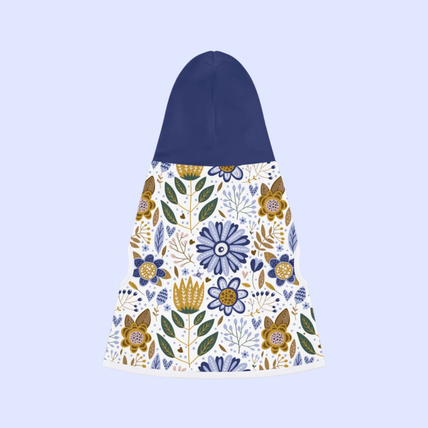 Blue Floral Pet Hoodie
