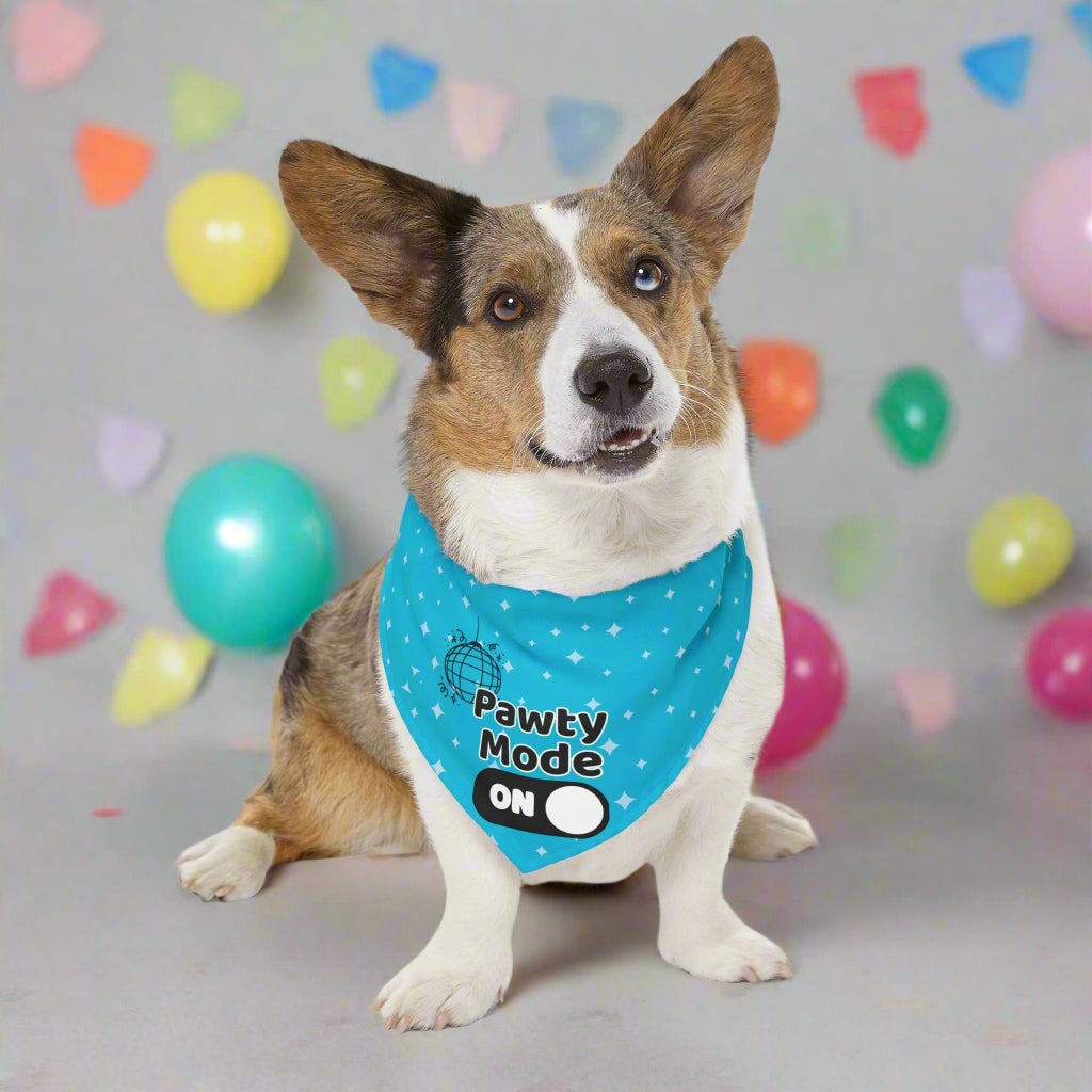 Pawty Mode On Pet Bandana Collar