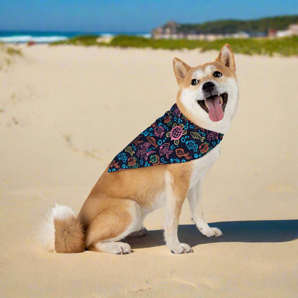 Colorful Sea Life Pet Bandana