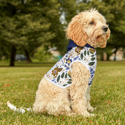 Blue Floral Pet Hoodie