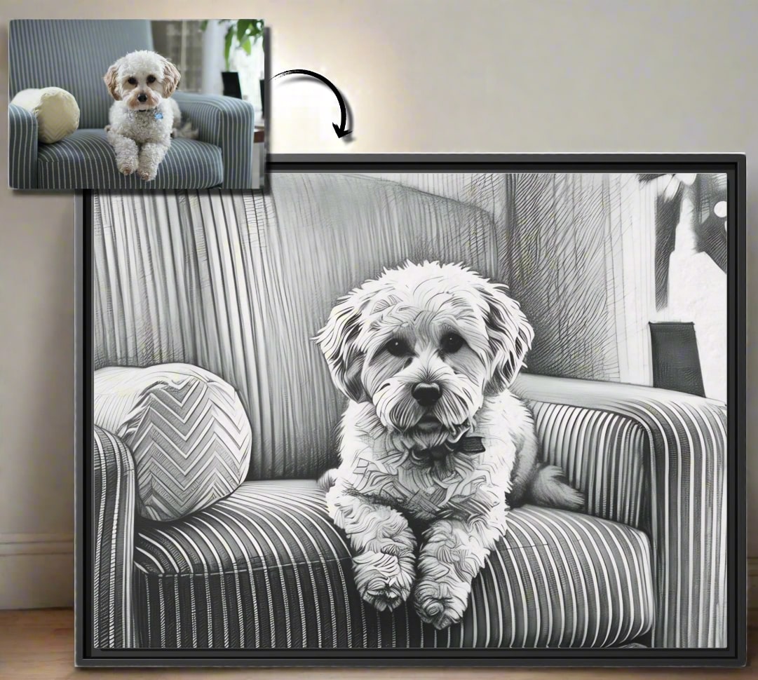 Black & White Sketch Style