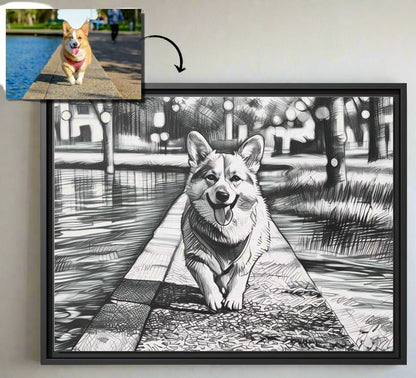 Black & White Sketch Style