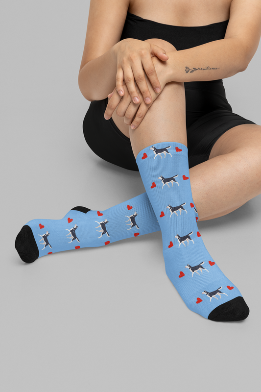 Husky Print Socks