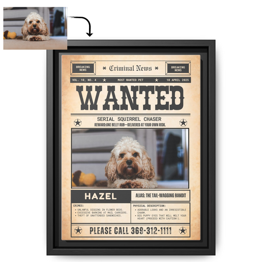 Wanted Poster (Dog) Pet Portrait