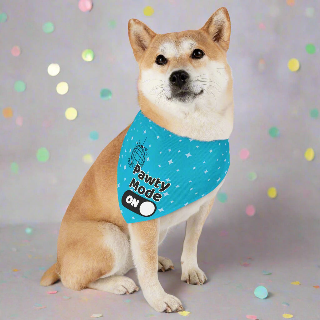 Pawty Mode On Pet Bandana Collar