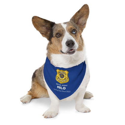 Personalized Pet Bandana Collar - Special Agent