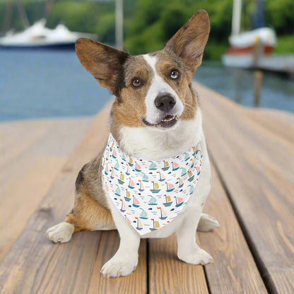 Sailboat Pet Bandana Collar