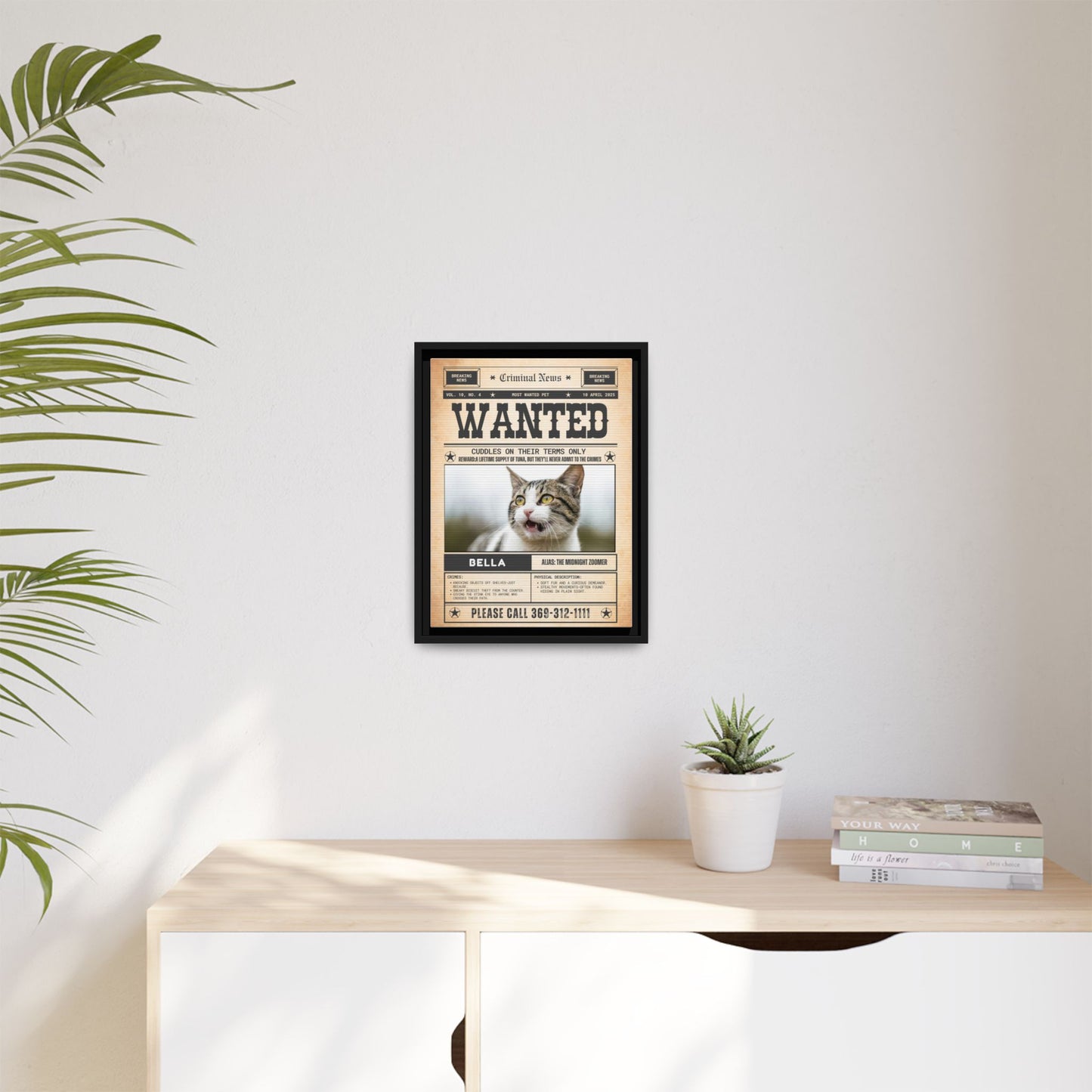 Wanted Poster (Cat) Pet Portrait