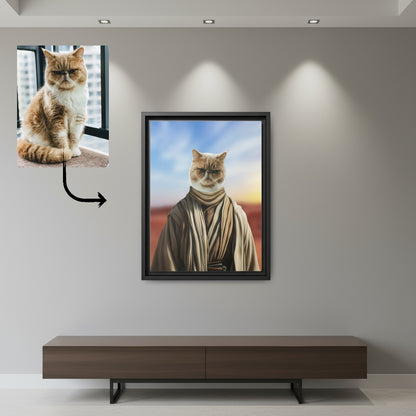 Star Wars Pet Portrait – Custom Cat Portrait Canvas by Pawsitively Quirky